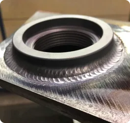 Soldagem industrial especial em peça metálica